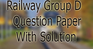 Railway Group D Question Paper With Solution